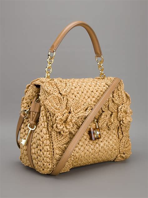 dolce gabbana raffia bag